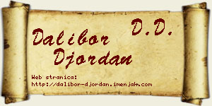 Dalibor Đordan vizit kartica